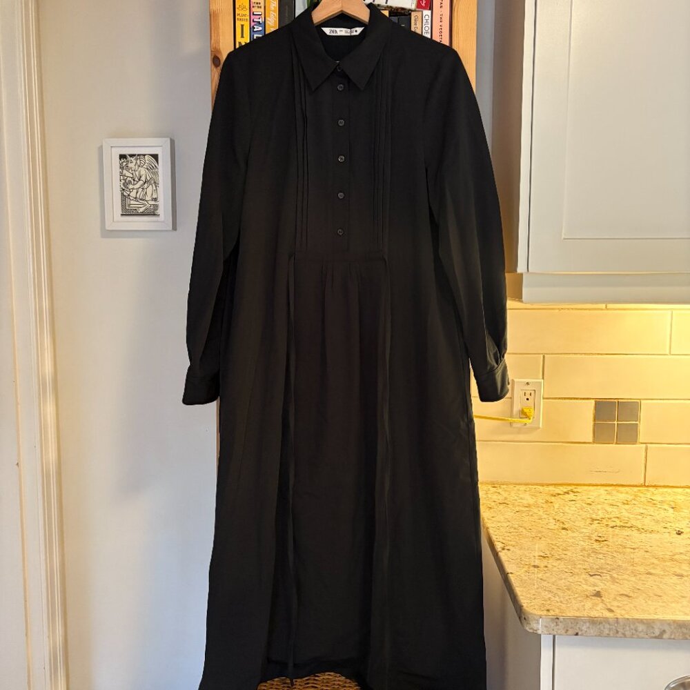 Zara Dark Grey Maxi Dress - NWT, Large, Pockets